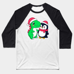 dinosaur and penguin Baseball T-Shirt